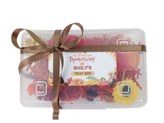 Personalized Thanksgiving Gift Box with Sensory Play Dough, Custom Gift for kids