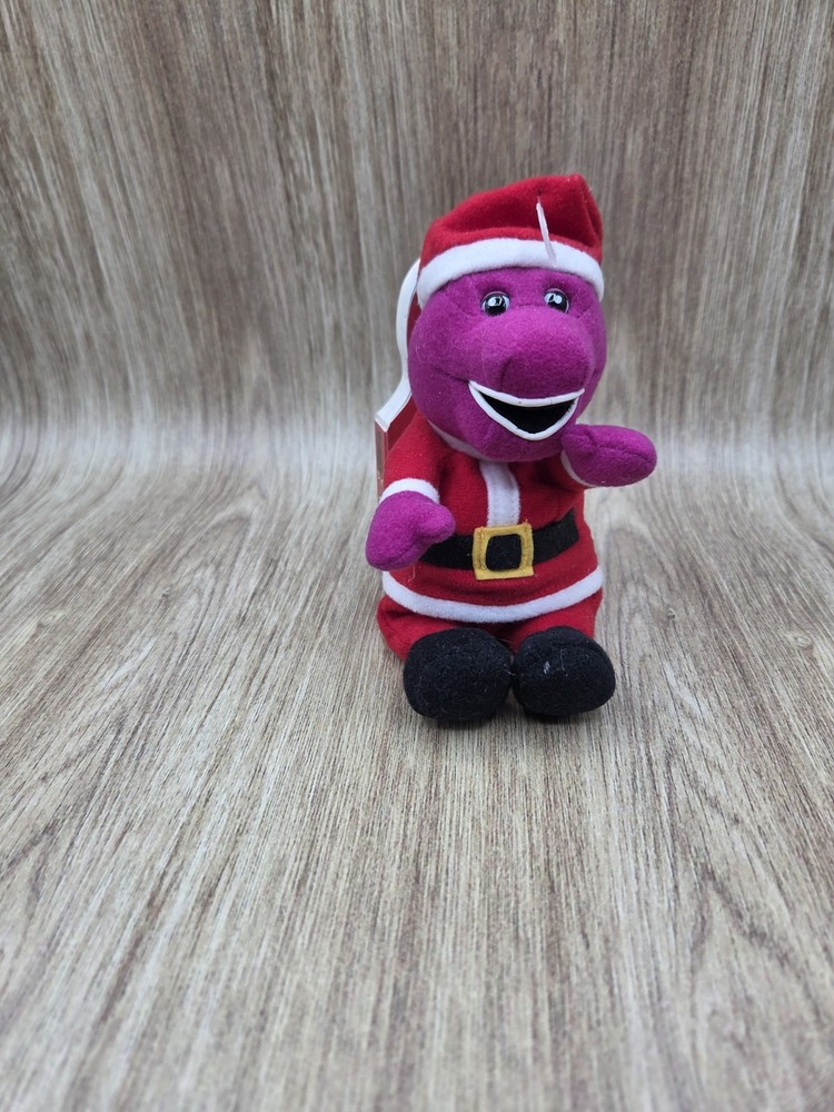Barney We Wish You A Merry Christmas Plush Board Book 1999 Purple Dinosaur
