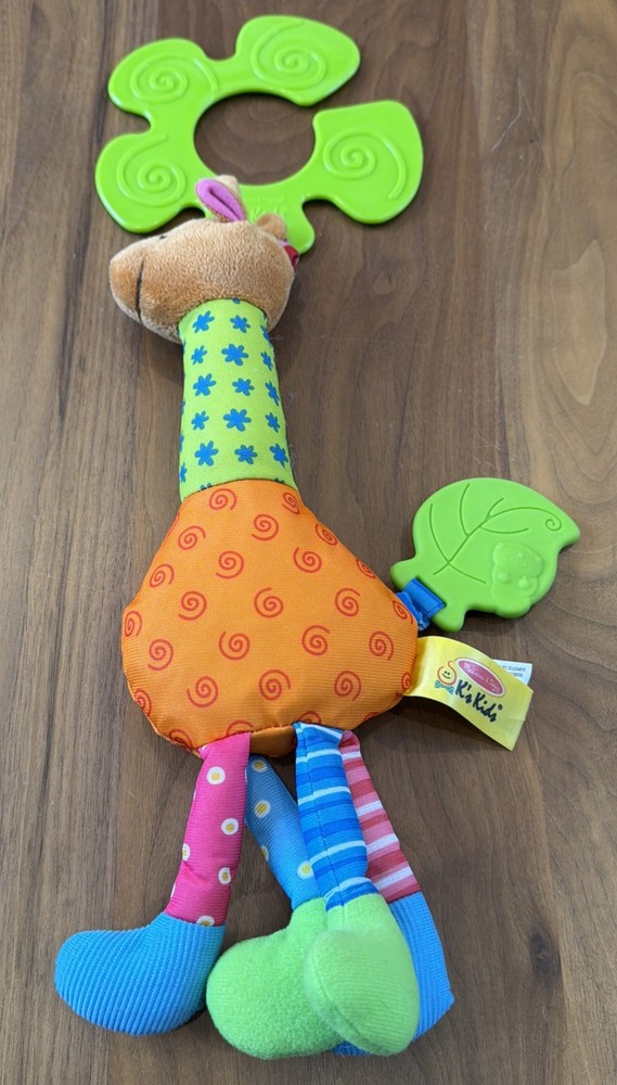 Melissa & Doug Ks Kids Funky Giraffe Stroller Toy Crinkle Teether Textures EUC ✨