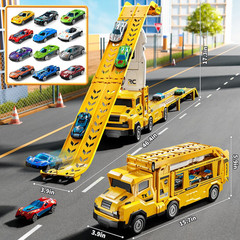 Toddler Car Truck Toys for 3 4 5 6 7 8 Years Old Boys, Transporter Truck Toy Tra