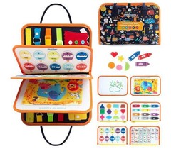 Felt Sensory Travel Busy Book Board Educational Toys for Toddlers 1-2 Years Old