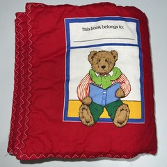 Vintage Cranston Teddy Bear Cloth Book B Is For Bears Handmade Fabric Book 9 X 9