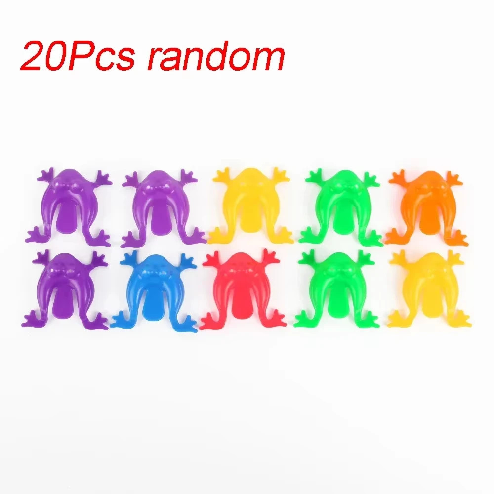 1-20pcs Jumping Frog Toy Parent-child Bounce Frogs Anxiety Toy for Kids Assorted