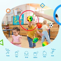 7-Piece Soft Ball Set for Toddlers & Kids – Includes 5” Playground Balls, Soc…
