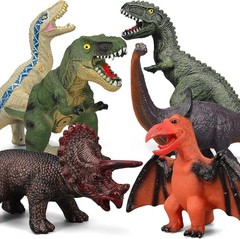 6P Jumbo Dinosaur Toys Set for Kids & Toddlers, Educational & Party Favors