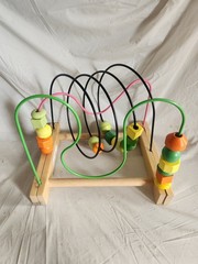 IKEA MULA Bead Rollercoaster featuring Colorful Wooden Beads on Wire Tracks