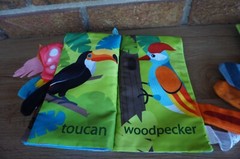 BABY Plush BOOK Jungle Flying & Land Animal Tails Soft Cloth Fabric iPlay iLearn