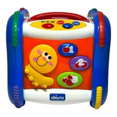 Rare 2005 Chicco Talking Cube Bilingual Toy English Spanish Lights Sounds (Read)