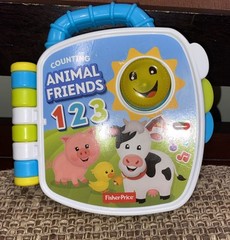 Fisher Price Counting Animal Friends Musical Book Learning Reading Educational