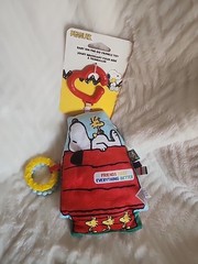 Peanuts Snoopy Woodstock Lovey Stroller Toy Baby On-The-Go Crinkle Teether
