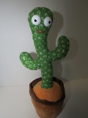 Dancing Cactus Plush Toy Light Up Repeat Talking Battery Kids Toy Gift