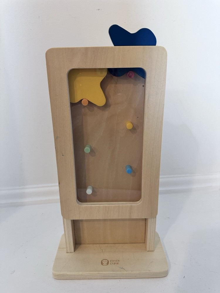 KiwiCo Panda Crate Clover Drop toy Montessori Wooden Toy Problem Solving Skills
