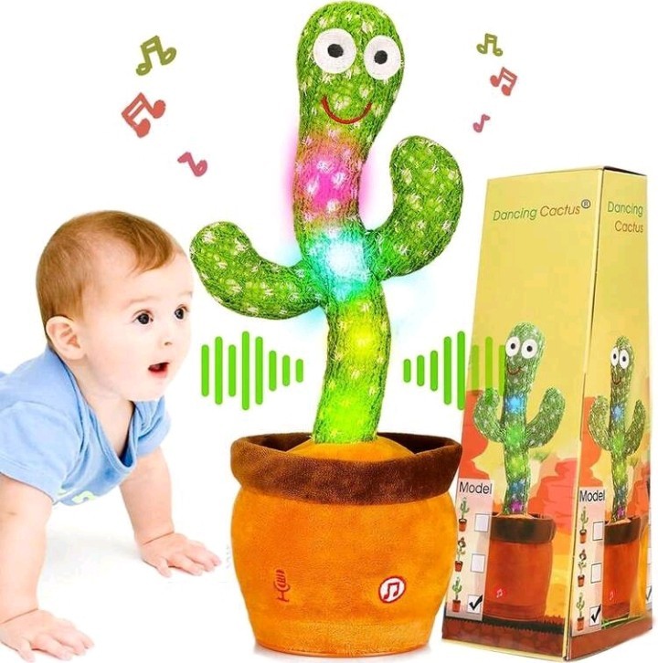 Talking Dancing Cactus Baby Toy Repeats Voice English Songs Gift for Kids