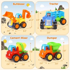 Inertia Toy Early Educational Toddler Baby Toy Friction Powered Cars Push and…