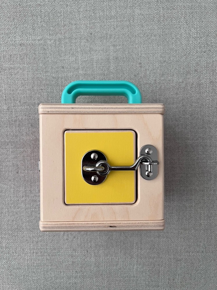 LOVEVERY Wooden Lock Box Latches The Realist Box Montessori Learning Toy
