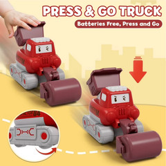 Toys for 1 2 3 Year Old Boys Toddler Construction Vehicle Toy Cars with Playmat