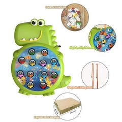 Dinosaur Magnetic Fishing Toy Kids Rod Game Montessori Educational Toy