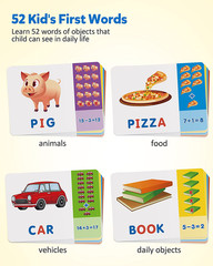 Coogam Matching Letter Game Alphabet Spelling Flash Cards Educational Toy Kids