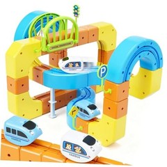 Electric Train Set Cube Track for Kids Ages 4-8, Infinity Racer 3D Train for