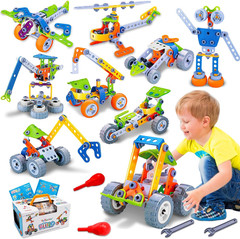 10-in-1 STEM Building Toys for Kids 4-8 – Educational Birthday Gifts
