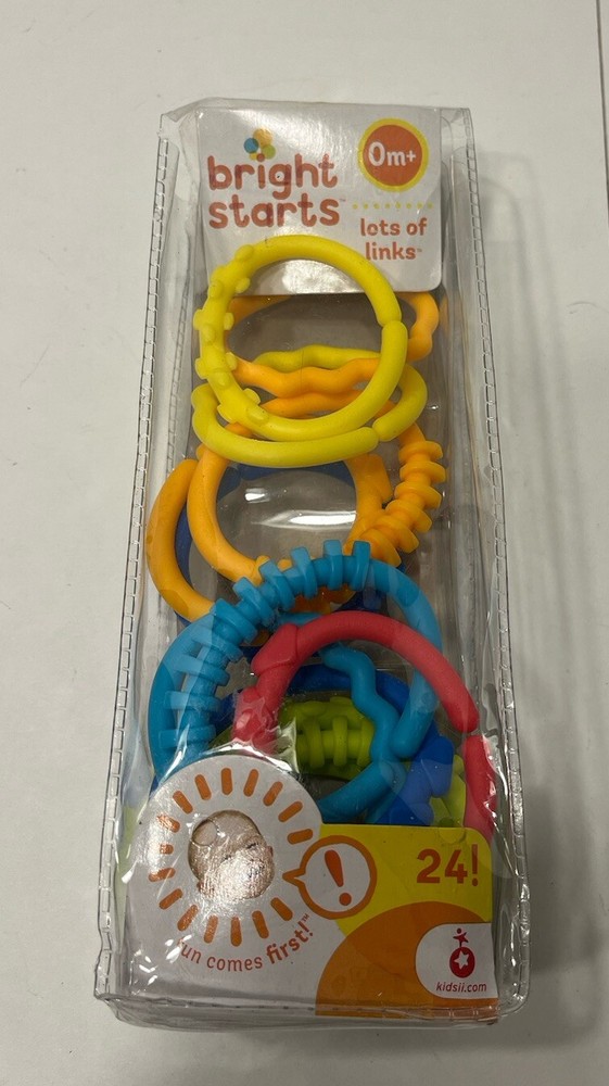 Bright Starts Lots of Links Accessory Toy Multicolor Plastic Links 13 Left