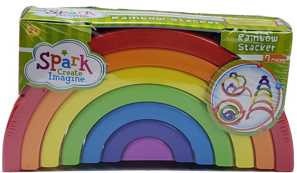 Spark Create Imagine Rainbow Stacker Set Building Toy NEW