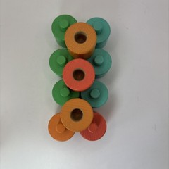 Lovevery Stacking Wood Pegboard with Pegs Toy Development