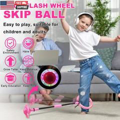 Skip Ball, Portable Foldable Colorful Flash Wheel Swing Ball, Kids Toys for Girl