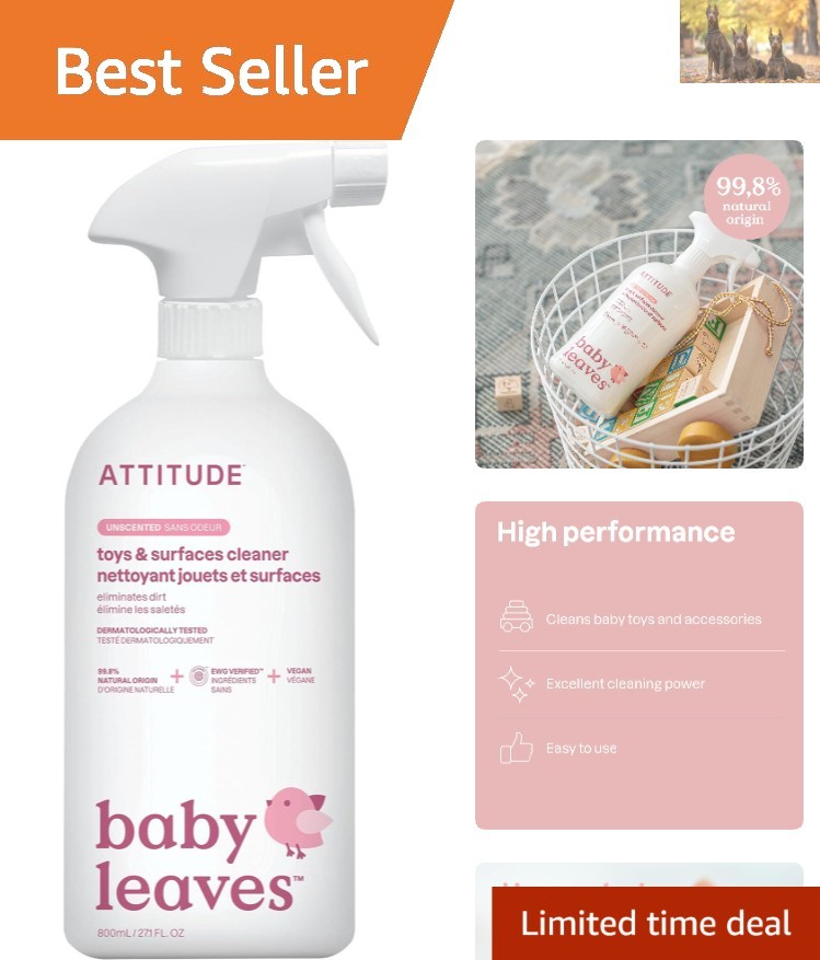 Naturally Derived Baby & Kids Toy Cleaner Spray – & Unscented, 27.1 Oz