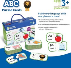 Sturdy Storage Box with ABC Puzzle Cards – Perfect Gift for Young Learners
