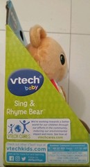 New Vtech 6” Sing & Rhyme Bear Talks, Sings, Counts, English/Spanish-Sensory Toy