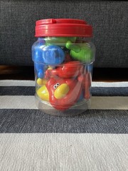 Multicolor Caterpillar Stacking Toy Set of 3 for Hand-Eye Coordination in Jar