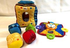TOMY LAMAZE soft Square 4 Colorful Shapes & NUBY BABY TOYS(154)