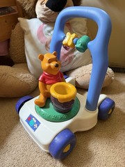 Disney Winnie the Pooh & Friends Baby Push Walker + Stacking Rings, Multicolor