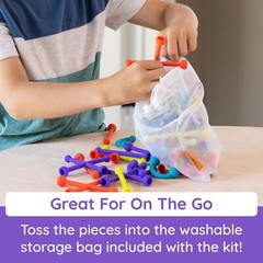 Multicolored Silicone Construction Toys for Kids STEM Learning and Creativity