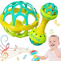 Baby Rattle Sensory Toy Shaker Grasp Ball for Newborn Infants 0-24 Months