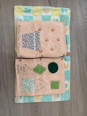 VINTAGE HANDMADE FABRIC HOW TO TEACHING BABY BOOK HOOKS ZIPPER SNAP BUTTONS 1988