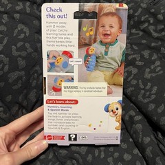 Fisher-Price Laugh & Learn Tap N Learn Hammer Activity Toy 6-36m HXP22 Bilingual