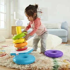 Fisher Price Giant Rock-A-Stack Super Sized Stacking Rings Problem Solving Toy