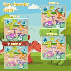 4pcs Wooden Peg Puzzles for Toddlers 1-3, Kids’ Fine Motor Skill Learning Toy