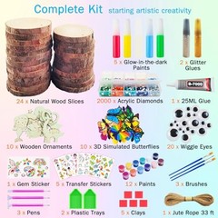 KIRKOTOY Wooden Crafts Kit for Kids-Glow in The Dark-Arts & Crafts Gifts for