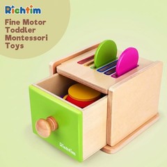 Montessori Toys for 1-3 Year Old: Color Sorting Wooden Drawer Box Toy for Toddle