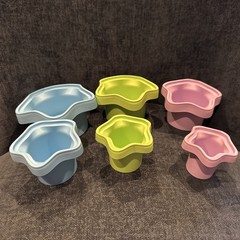 My First Green Toys Stacking Cups Stars Made In USA Clean