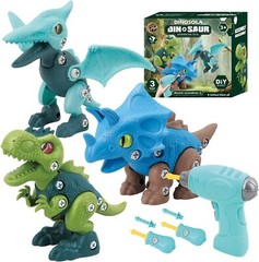STEM Take Apart Dinosaur Toys Electric Drill Boys Girls Kids Toddler Learning