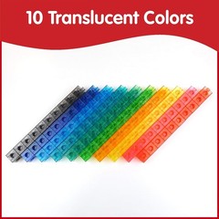 edxeducation Translucent Linking Cubes 100pc 2cm 10 Colors Math STEAM NEW