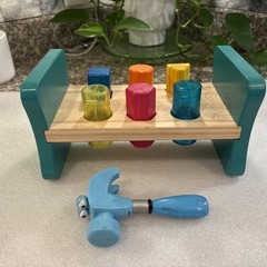 B. Toys Wooden Shape Sorter Hammering Bench With HAMMER