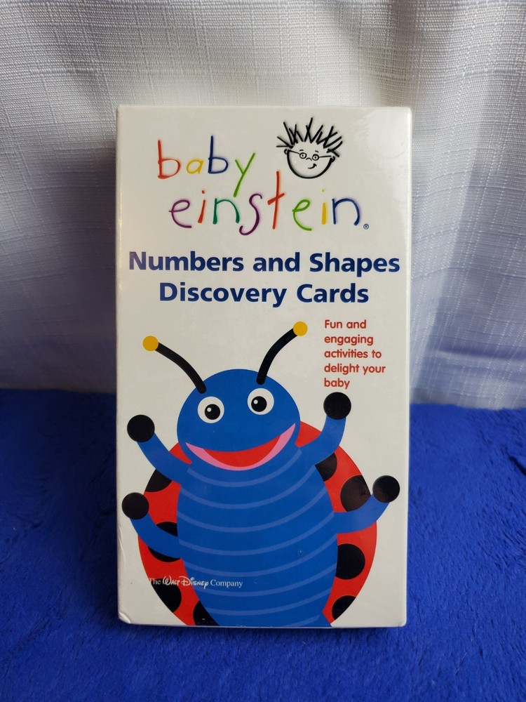 New VTG Baby Einstein Numbers and Shapes Discovery Cards NOS Disney 2004 – Read