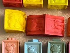 ABC Numbers Animals Educational Stacking Building Squishy Soft Rubber Toy Blocks