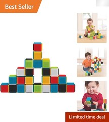 Colorful 24-Piece Interlocking Sensory Blocks – Perfect Gift for Toddlers