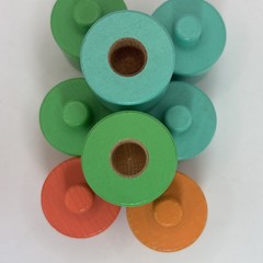 Lovevery Stacking Wood Pegboard with Pegs Toy Development